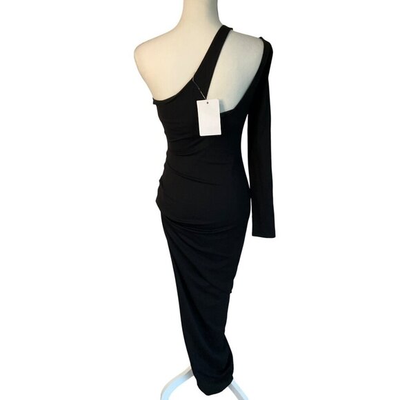 Not Yours To Keep Rio Maxi Dress in Black Small New Womens Long Column Gown - Picture 6 of 8